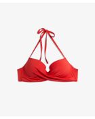 Klassieke push-up bh met frame en perfecte rode schelp