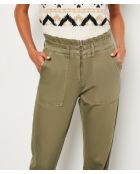 Pantaloni Irla color oliva kaki