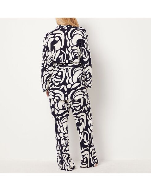 Negligee Belina con stampa in bianco e nero