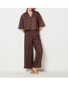 Lunah-Hose mit braunem Hintergrunddruck