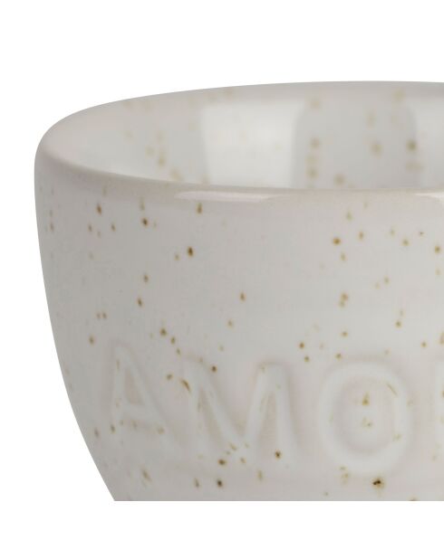 Ecru Amour eierdopje voor het hele gezin - H6 cm