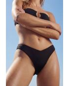 Nouba schwarze brasilianische Bikinihose mit hohem Beinausschnitt
