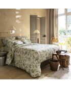 Copripiumino Maussane con stampa in raso di cotone biologico verde lime