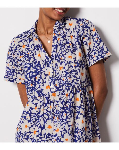 Babo blaugrünes Druckkleid