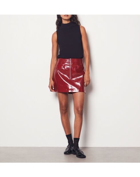 Jupe Litchi rouge