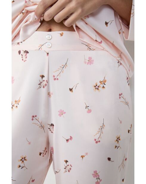 Roze rivierbroek met print