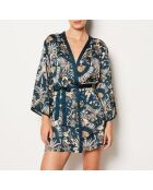 Negligee Wilde con stampa a fondo verde