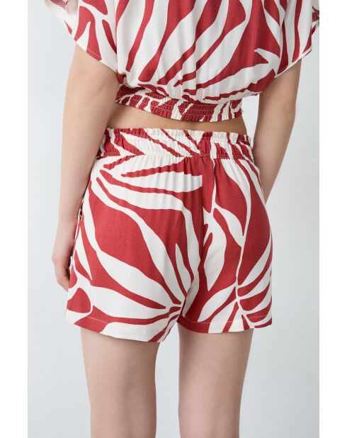 Pantalones cortos Kalio estampados sobre fondo crudo