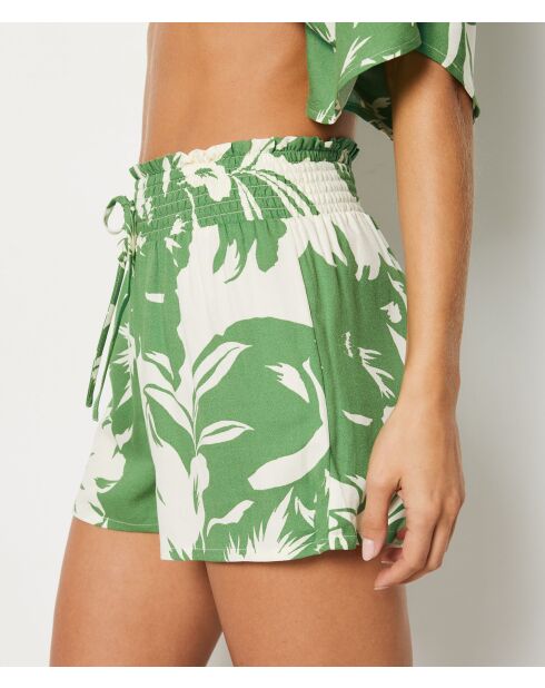 Jubika short met blauwgroene print