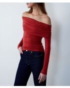 T-shirt Finally in terracotta