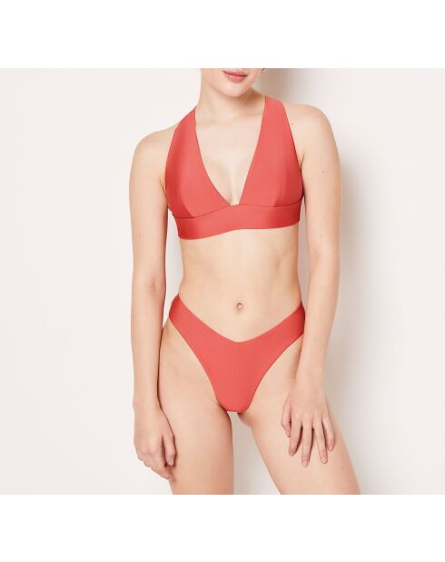 Caleta driehoekige bh in terracotta zonder beugel en zonder schelp