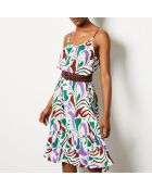 Camelia jurk met veelkleurige print