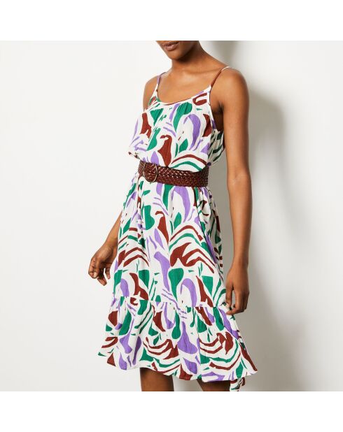 Camelia jurk met veelkleurige print