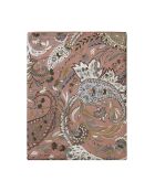 Lenzuolo piatto Zadig in raso di cotone biologico stampato marrone terracotta