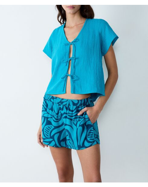 Short Edna bleu canard