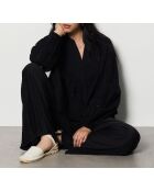 Ilda schwarzes besticktes Hemd