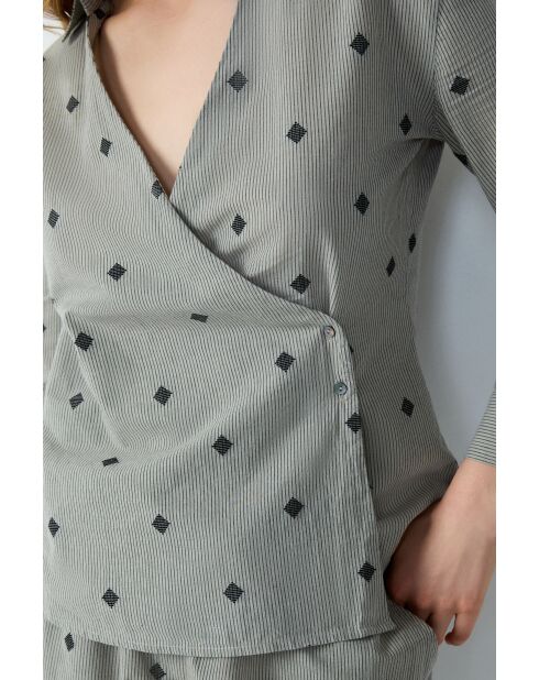 Irys khakifarbenes olivgrünes Hemd