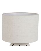 Lamp Paese zwart en ecru - 25 x 46 cm