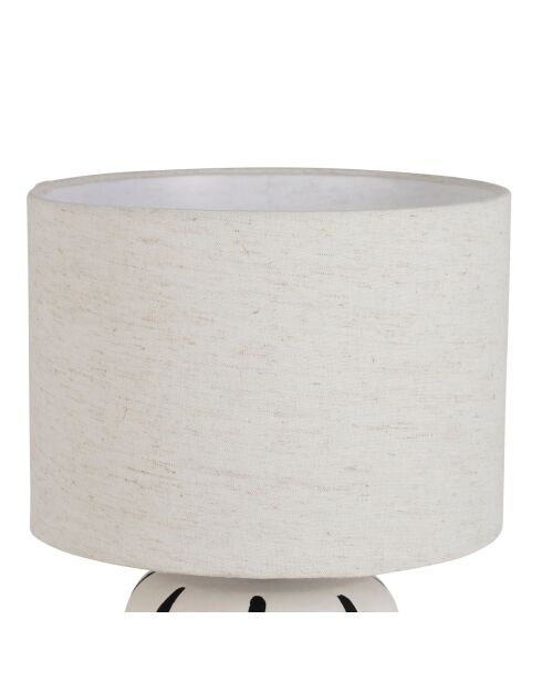 Lamp Paese zwart en ecru - 25 x 46 cm