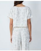 Reese shirt met blauwgroene print