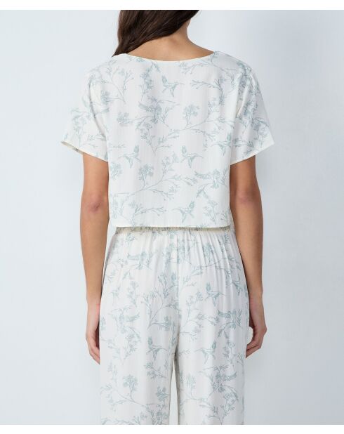 Reese Shirt mit blaugrünem Aufdruck