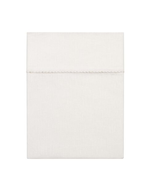 Lenzuolo piano in canapa tinta unita bianco Jouvence