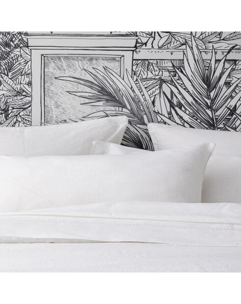 Lenzuolo piano in canapa tinta unita bianco Jouvence