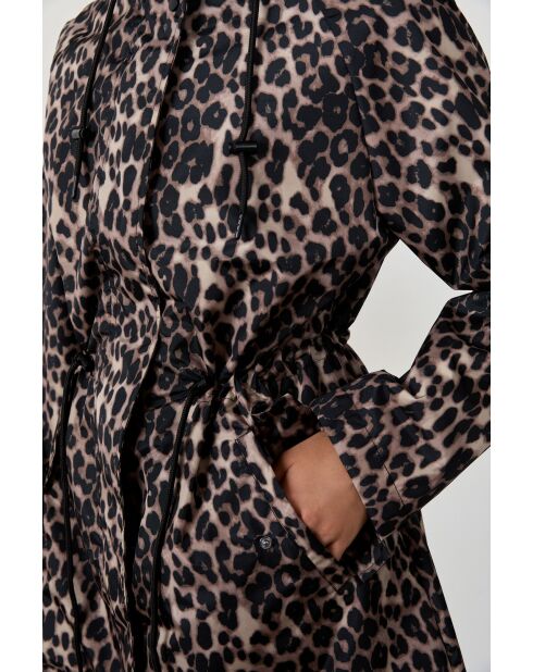 Parka met luipaardprint Charlotte