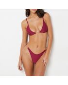 Sujetador triangular Horsy burdeos sin aros y sin concha