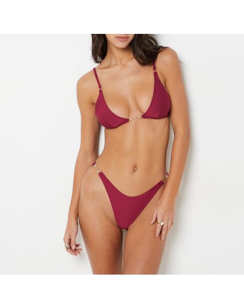Horsy burgunderfarbener Triangel-BH ohne Bügel und ohne Schale