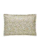 Federa per cuscino in raso di cotone biologico con stampa Blossom moon beige