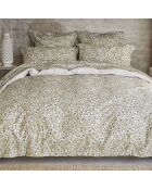 Federa per cuscino in raso di cotone biologico con stampa Blossom moon beige