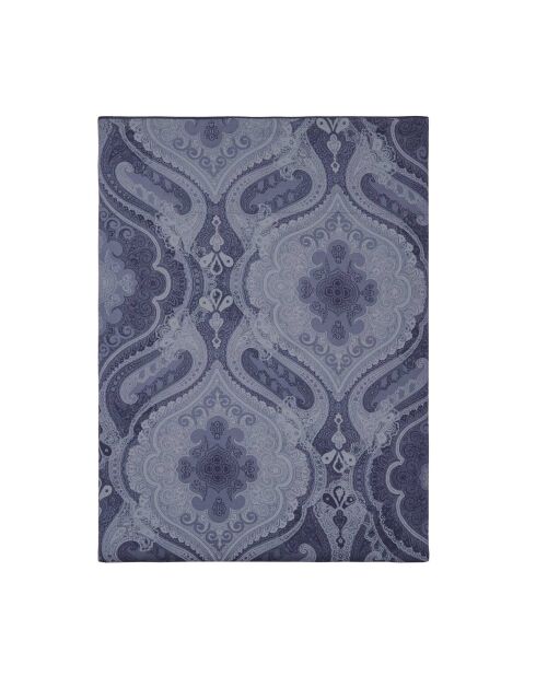 Lenzuolo piatto Shalimar in raso di cotone biologico stampato blu marino
