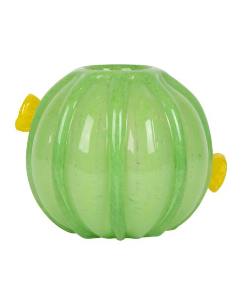 Vase rond Lumi vert - 17,5 x 15 x 13 cm