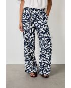 Calypso blauwgroene broek met print