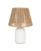 Lámpara Mate Nira blanca y natural