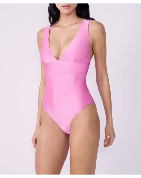 Traje de baño de una pieza sin aros rosa caramelo Profuma