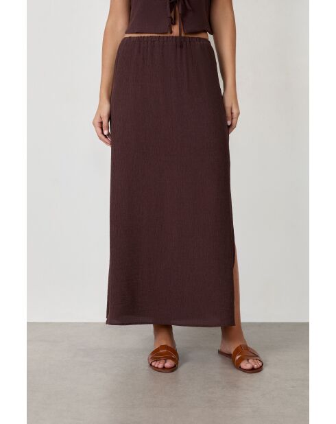 Jupe Annaita marron