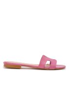 Sandales plates Annetta roses