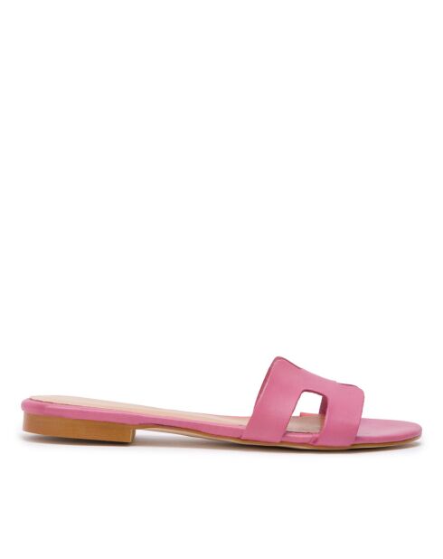 Sandales plates Annetta roses