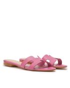 Sandales plates Annetta roses