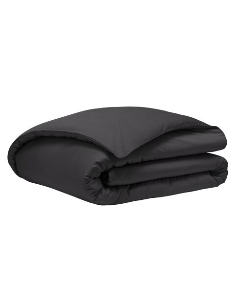 Teophile schwarzer, schlichter Bettbezug aus Bio-Baumwollsatin