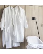 Peignoir de bain uni en coton peigné biologique Ess-cale gazelle