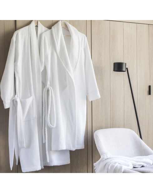 Peignoir de bain uni en coton peigné biologique Ess-cale gazelle