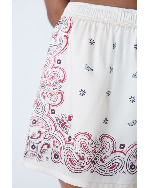 Ecrufarbene Shorts Bobby