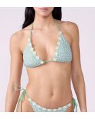 Anchusa bedruckter Triangel-BH ohne Bügel und ohne Schale auf weißem Hintergrund