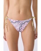 Arizonalove Bikinihose mit Bindeband und rosafarbenem Hintergrunddruck