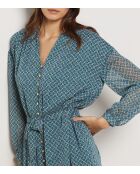 Vestido con estampado de celadón Vogel