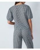 Blusa Poupa stampata su fondo bianco