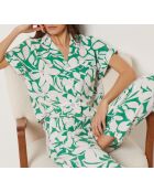 Chemise Vyns imprimée fond verte